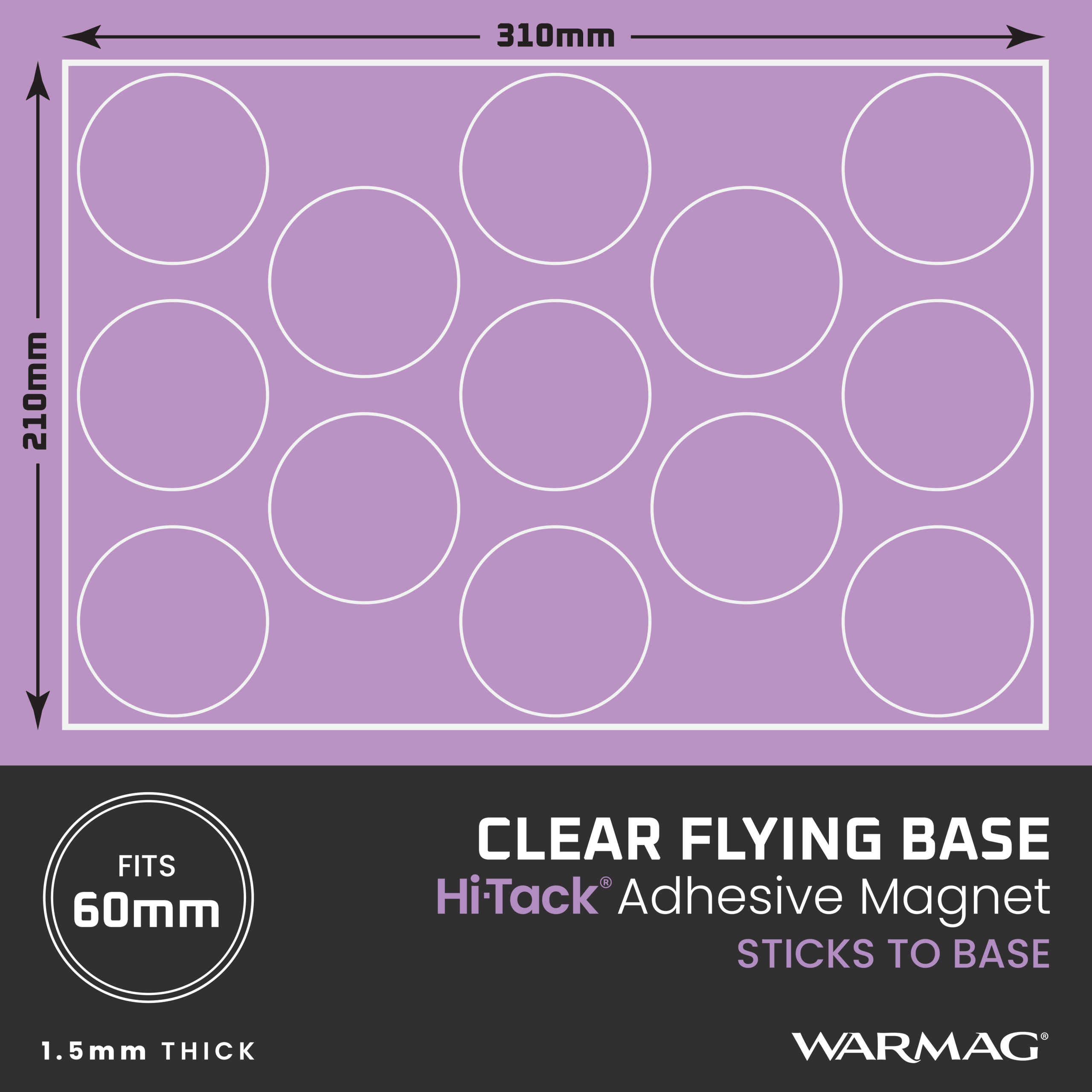 60mm Outer Base Magnet Circles (fits 60mm flying bases) – Bild 2