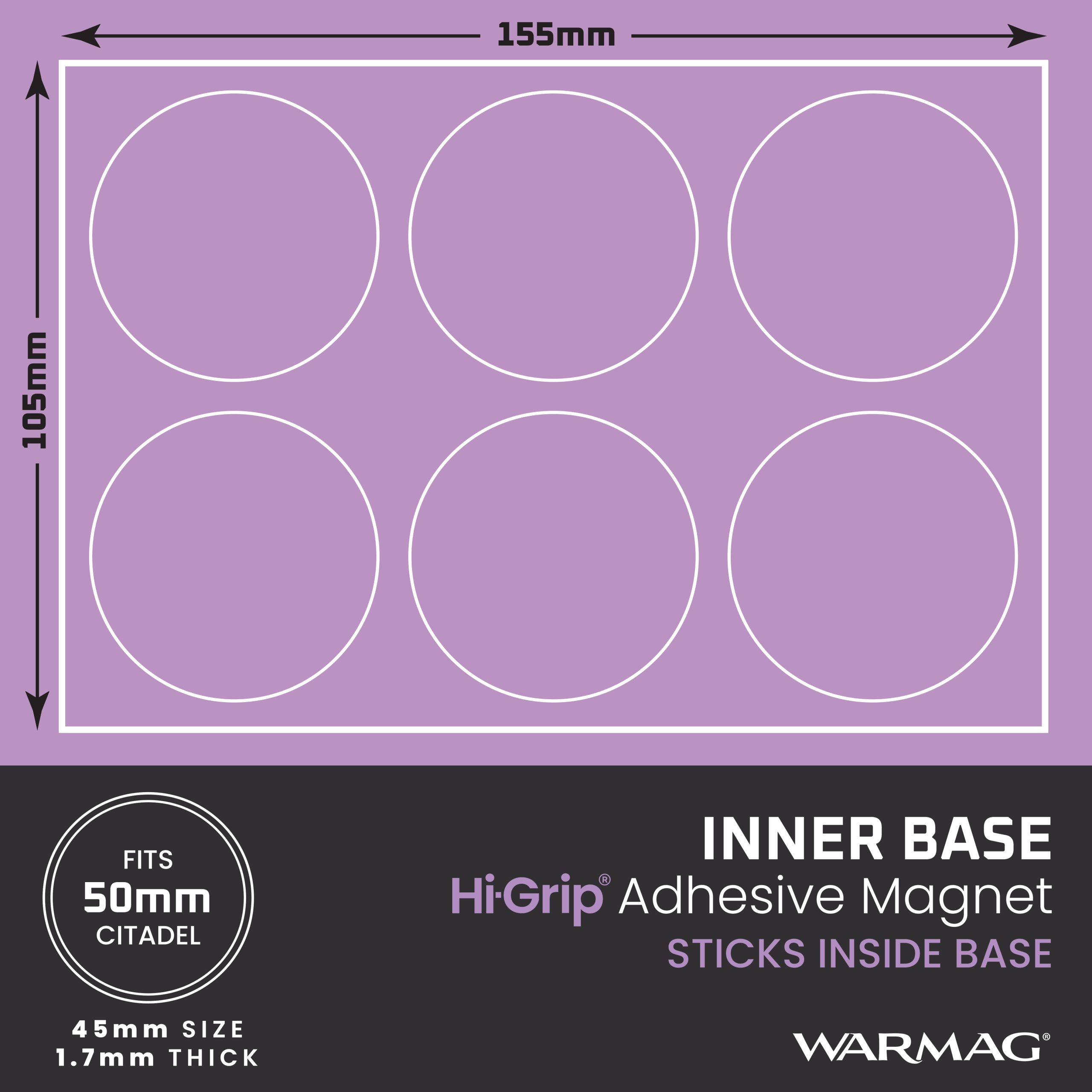 Hi-Grip® Inner Base Magnets to fit inside 50mm bases – Bild 2