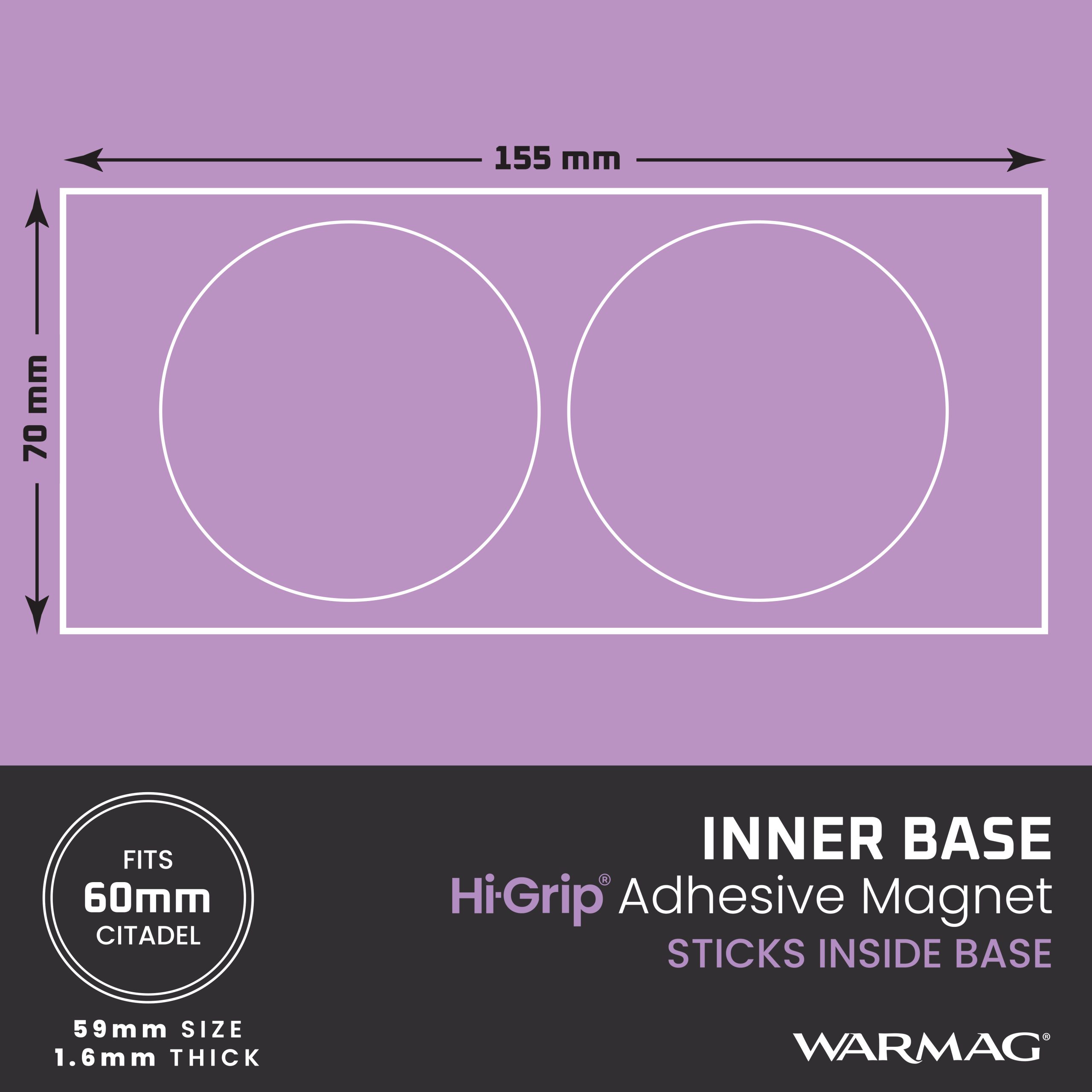 Hi-Grip® Inner Base Magnets to fit inside 60mm bases – Bild 2